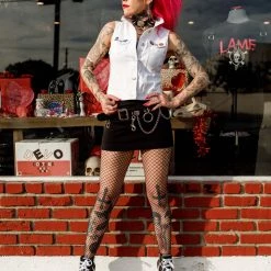 DeadRockers White Denim Vest