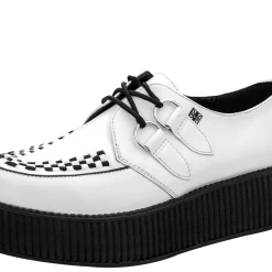 T.U.K. Guys White Leather Creeper