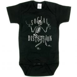 Band Merchandise Kids // Baby Social Distortion Skelli Logo Onesie