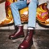 Dr. Martens Guys 1460 Cherry Red Smooth Dr. Marten 8 Eye Boots