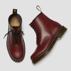 Dr. Martens Guys 1460 Cherry Red Smooth Dr. Marten 8 Eye Boots