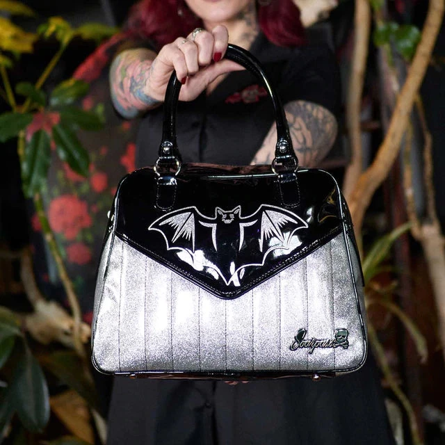 Sourpuss Accessories Nokturnal Bat Silver Bowler 3 Sourpuss Accessories Nokturnal Bat Silver Bowler