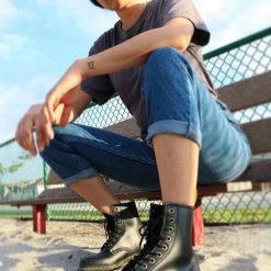 Dr. Martens 1460 Black Vegan Felix Dr. Marten 8 Eye Boots