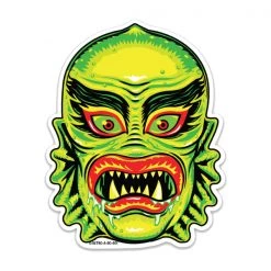 Retro-A-Go-Go Fish Face Creature Sticker Stickers