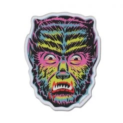 Retro-A-Go-Go Shock Wolf Sticker Stickers