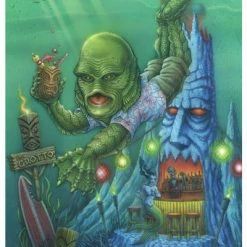 Retro-A-Go-Go Tiki Time At The Black Lagoon Print Housewares