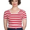 Banned Apparel Gals Land Ahoy Striped Top