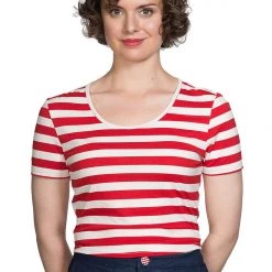 Banned Apparel Gals Land Ahoy Striped Top
