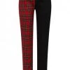 Banned Apparel Split Leg Plaid / Black Pants Gals