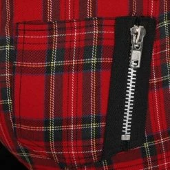 Banned Apparel Split Leg Plaid / Black Pants Gals