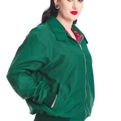 Banned Apparel Green Harrington Jacket UNISEX