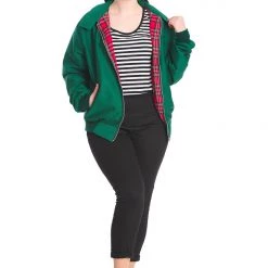 Banned Apparel Green Harrington Jacket UNISEX