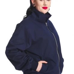 Banned Apparel Dark Blue Harrington Jacket UNISEX