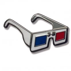 Retro-A-Go-Go 3D Glasses Enamel Pin Patches