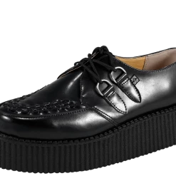 T.U.K. Guys Black Leather Mondo Creeper