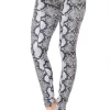 DeadRockers Brushed Light Gray Python Snakeskin Leggings
