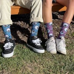 Merge4 Jimbo Pink Eyeball Crew Socks