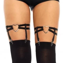 Leg Avenue Heart Thigh High Garter Belt Gals