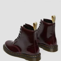 Dr. Martens 1460 Vegan Cherry Red Oxford Rub Off Dr. Marten 8 Eye Boots Guys
