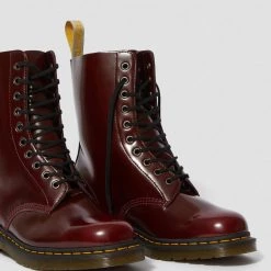 Dr. Martens 1490 Vegan Cherry Red Oxford Boots