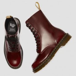 Dr. Martens 1490 Vegan Cherry Red Oxford Boots