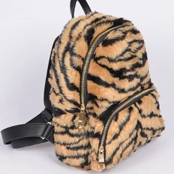 DeadRockers Gals Fuzzy Tiger Print Mini Back Pack 14 DeadRockers Gals Fuzzy Tiger Print Mini Back Pack