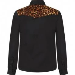 Banned Apparel Leopard Should Long Sleeve Button Up Shirt