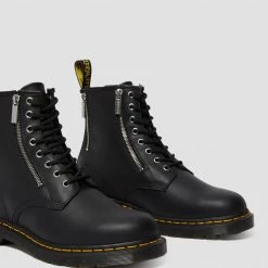 Dr. Martens 1460 Zipper Black Nappa Leather Boot Guys