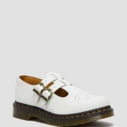 Dr. Martens 8065 Mary Jane Smooth White Leather