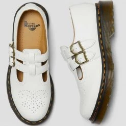 Dr. Martens 8065 Mary Jane Smooth White Leather