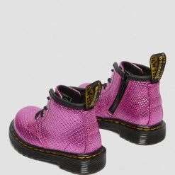 Dr. Martens 1460 Infant Reptile Embossed Pink Baby Boots