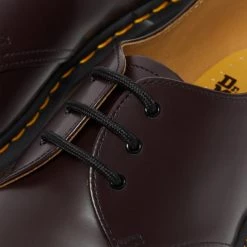 1461 Burgundy Smooth Oxford Shoes By Dr. Martens