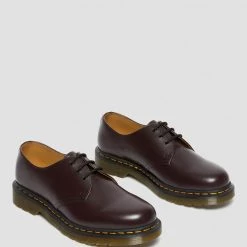 1461 Burgundy Smooth Oxford Shoes By Dr. Martens