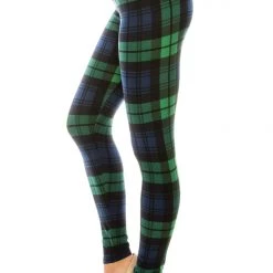 DeadRockers Gals Modish Plaid High Waisted Leggings