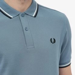Fred Perry Polo Fog Blue / Black / Snow Guys