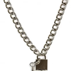Funk Plus Silver Lock & Key Necklace Gals