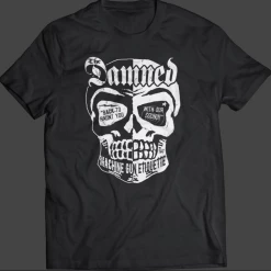 Band Merchandise Damned Machine Gun Etiquette Skull Shirt Guys