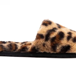 Other Fuzzy Babe Leopard Slides