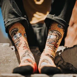 Merge4 Accessories Jimbo Pizza Party Crew Socks