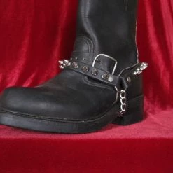 Ape Leather Pyramid Stud Boot Strap