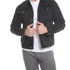 DeadRockers Vintage Wash Black Denim Jacket Guys