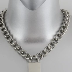 Funk Plus Silver Lock & Key Necklace Gals