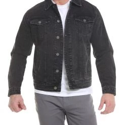 DeadRockers Vintage Wash Black Denim Jacket Guys