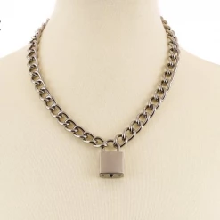 Funk Plus Silver Lock & Key Necklace Gals