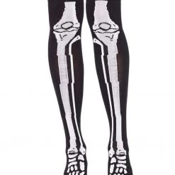 Leg Avenue Gals Skeleton Bone Over The Knee Socks