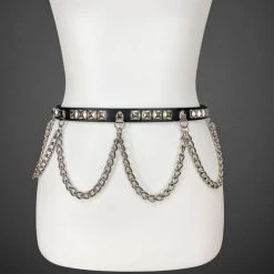 Funk Plus Sheena Pyramid Stud Chain Belt Accessories