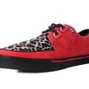 T.U.K. Red Faux Suede Leopard VLK Sneaker Creeper Sneaker Guys