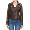 DeadRockers Brown Fitted Biker Jacket