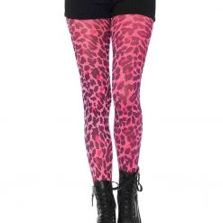 Leg Avenue Accessories Neon Leopard Print Opaque Tights