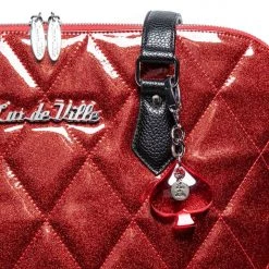 Lux De Ville Accessories Trixie Tote Black & Red Rum Sparkle 7 Lux De Ville Accessories Trixie Tote Black & Red Rum Sparkle